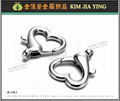 New creative heart buckle, zinc alloy spring buckle, key ring accessories