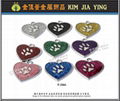 Colored heart metal pendant pet tag 2
