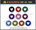 Colored heart metal pendant pet tag 4