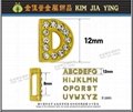 Hollow square wear belt DIY metal letters 3