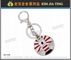 Custom Zinc alloy key ring Printed Key Ring，tourist key ring