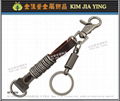 客制化复古编织皮革造型金属钥匙圈 20