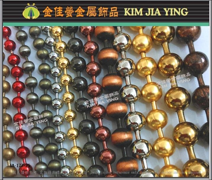 專業製造 金屬珠鏈 鐵珠鍊 銅鏈 不銹鋼珠鏈 環保電鍍珠鏈