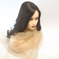 100% human virgin hair lace top hair wig 3