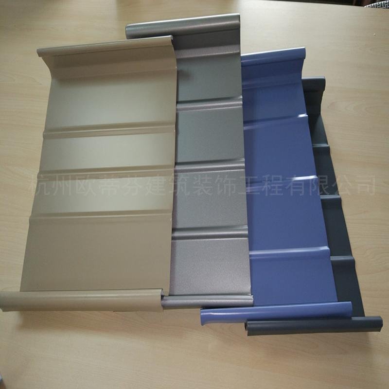 网架厂房屋面 铝镁锰金属屋面系统 65-430直立锁边板氟碳漆 5