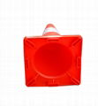 28inch Durable High Visibility Orange PVC Road Cone Wide Body 3