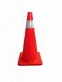 28inch Durable High Visibility Orange PVC Road Cone Wide Body