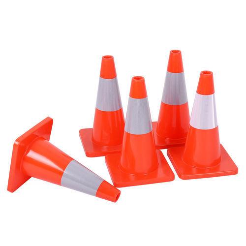 18" Fluorescent Orange PVC Road Cone Plastic Safety Cone 2