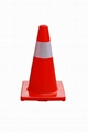 18" Fluorescent Orange PVC Road Cone