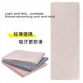 超薄的防滑瑜珈垫麂皮PVC可洗的冥想垫瑜伽毯
