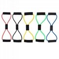 Resistance Bands Fitness Elastic Pull Ropes Exerciser Rower 8