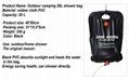 Portable 20L Camp Shower Bag Solar Energy Heated