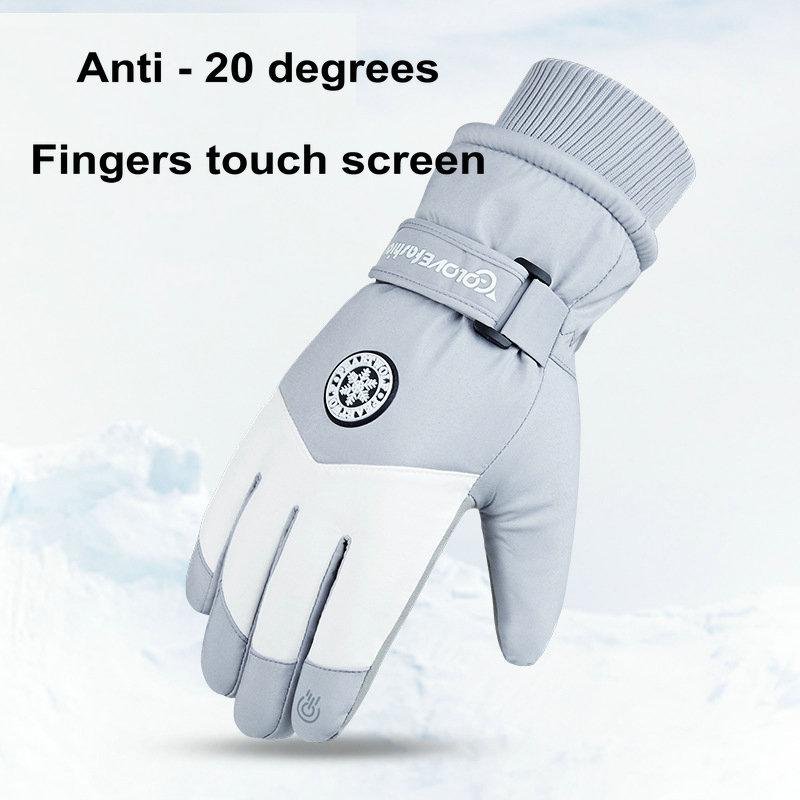 1Pair Winter Ski Gloves Touch Sensitive Screen Mountain Skiing Snowmobile 1