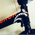 自行車平衡車鯊魚頭管貼紙裝飾個性改裝划痕貼 2