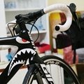 自行車平衡車鯊魚頭管貼紙裝飾個性改裝划痕貼 3