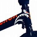 自行车平衡车鲨鱼头管贴纸装饰个性改装划痕贴 7