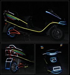 夜光安全装备反光单车自行车车轮车身贴纸