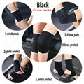 5 Sets Combination Padded Knee Pads Elbow Supports Brace