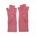 1Pair Black Half Finger Fingerless Gloves Stretch Elastic Fashion 4