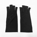 1Pair Black Half Finger Fingerless Gloves Stretch Elastic Fashion 6