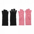 1Pair Black Half Finger Fingerless Gloves Stretch Elastic Fashion 13