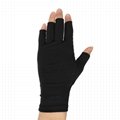 1Pair Black Half Finger Fingerless Gloves Stretch Elastic Fashion 2