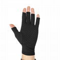 1Pair Black Half Finger Fingerless Gloves Stretch Elastic Fashion