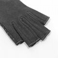 1Pair Black Half Finger Fingerless Gloves Stretch Elastic Fashion 6