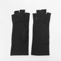 1Pair Black Half Finger Fingerless Gloves Stretch Elastic Fashion 9