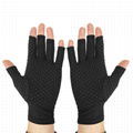 1Pair Black Half Finger Fingerless Gloves Stretch Elastic Fashion 10