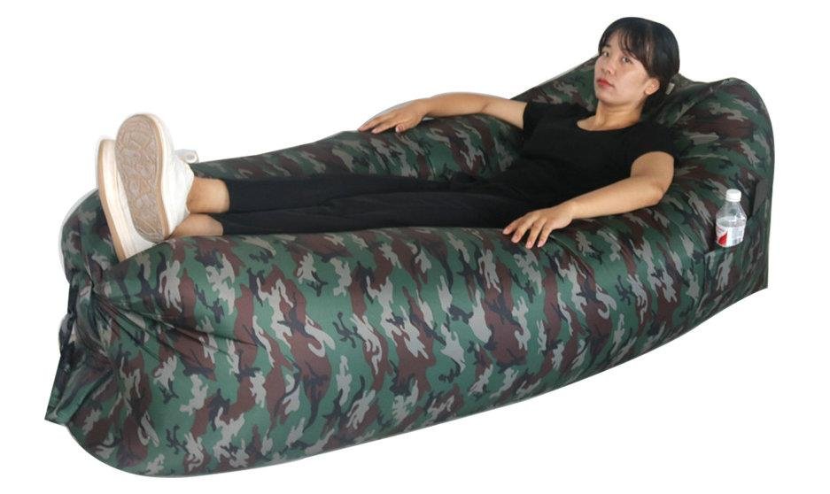Inflatable Sofa Cushion Camping Air Tent Bed Sleeping Bag Lazy Beach  4