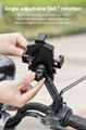 自行车手机架 塑料一件锁手机支架 带伞