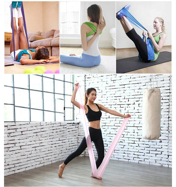 Yoga Tension Band Natural Latex Elastic Belt Fitness Resistance Band  13