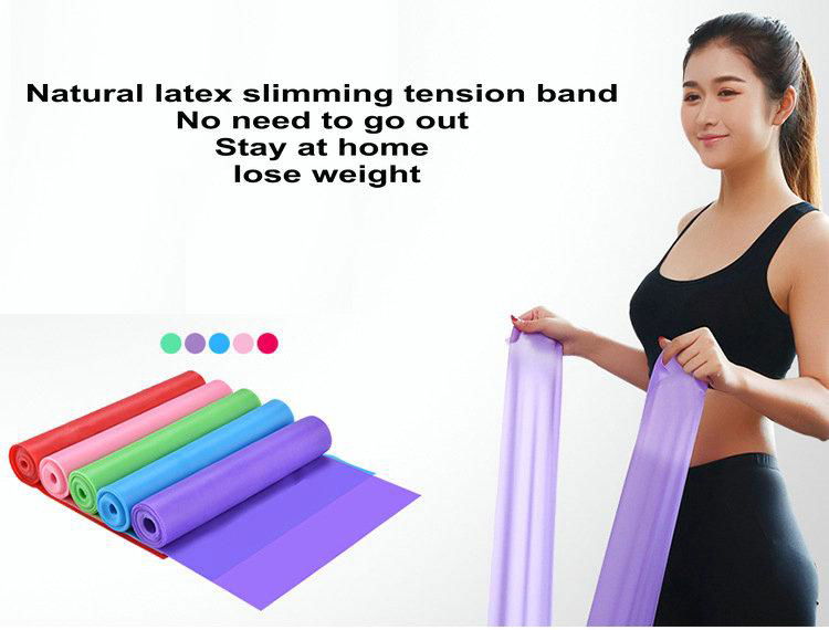 Yoga Tension Band Natural Latex Elastic Belt Fitness Resistance Band  2