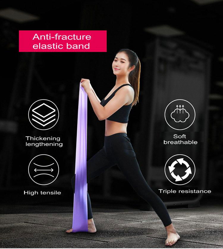 Yoga Tension Band Natural Latex Elastic Belt Fitness Resistance Band 