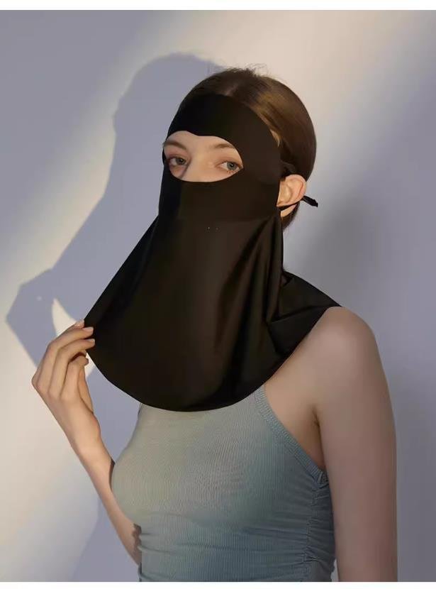 Sunscreen Mask Traceless for Women 2023 New Detachable Facekini Ice Silk 2