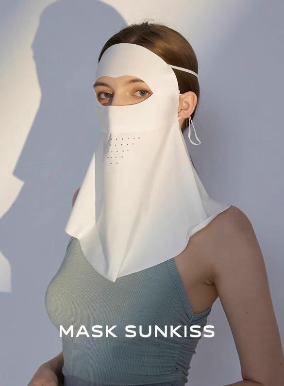 Sunscreen Mask Traceless for Women 2023 New Detachable Facekini Ice Silk 5
