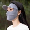 防晒口罩防紫外線帽子一體女臉基尼開車冰絲透氣 2