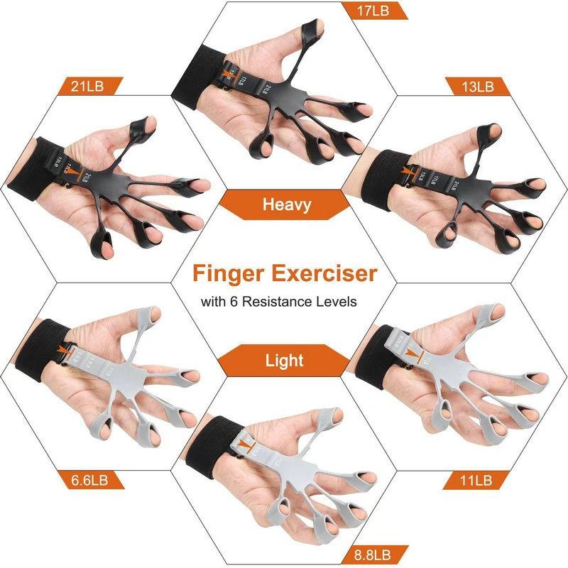 1pcs Silicone Gripster Hand Grip Finger Power Strengthener Stretcher 2