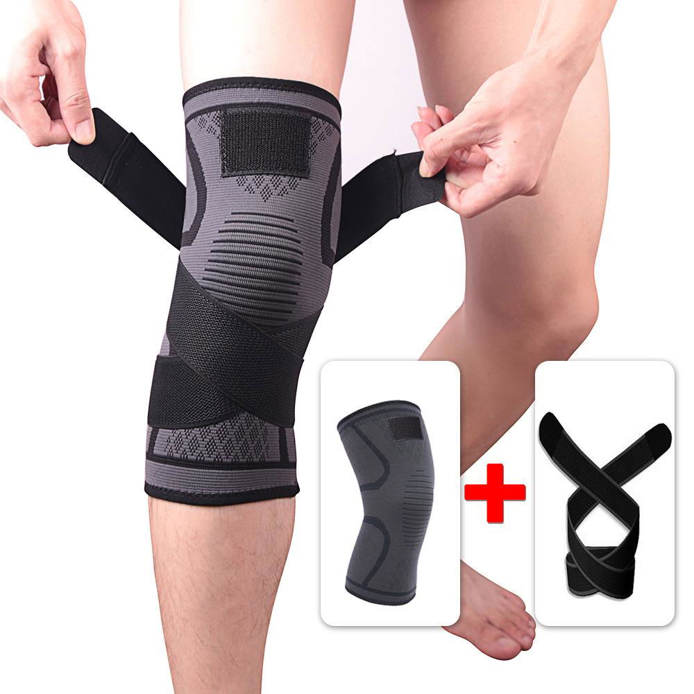加压带针织运动护膝羽毛球跑步健身护膝 4