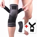 加压带针织运动护膝羽毛球跑步健身护膝