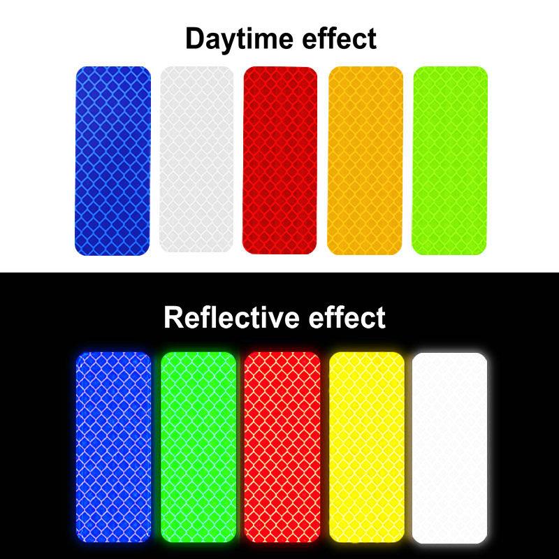 10Pcs Car Reflective Tape Safety Warning Colorful Car Bumper  3