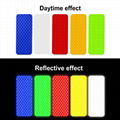 10Pcs Car Reflective Tape Safety Warning Colorful Car Bumper 