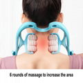 頸椎按摩神器手動多功能頸夾器脖子按摩滾輪 9