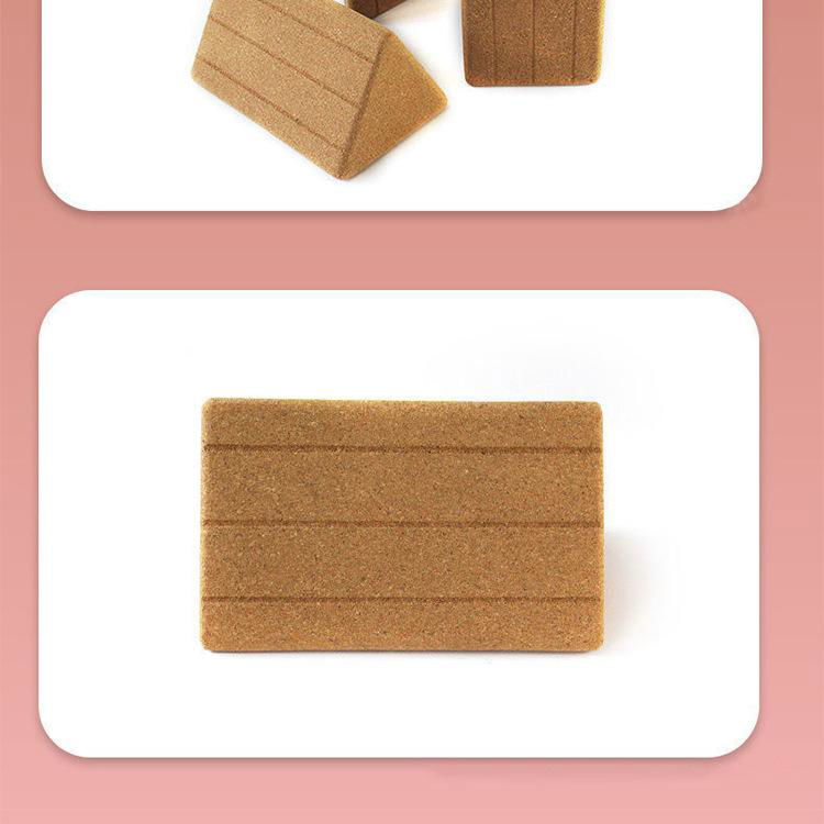 Triangle Cork Yoga Block High Density Cork Cushion Relax  4