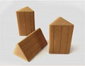 三角軟木瑜伽磚高密度軟木墊放鬆腰腹部深蹲磚