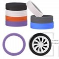 8PCS Silicone L   age Wheels Protector Wheels Caster Shoes  10