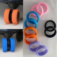 8PCS Silicone L   age Wheels Protector Wheels Caster Shoes