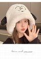 Winter Girls Cute Dog Pullover Hat Thickened Warm Ear Protection Hat  11