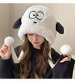 Winter Girls Cute Dog Pullover Hat Thickened Warm Ear Protection Hat  16